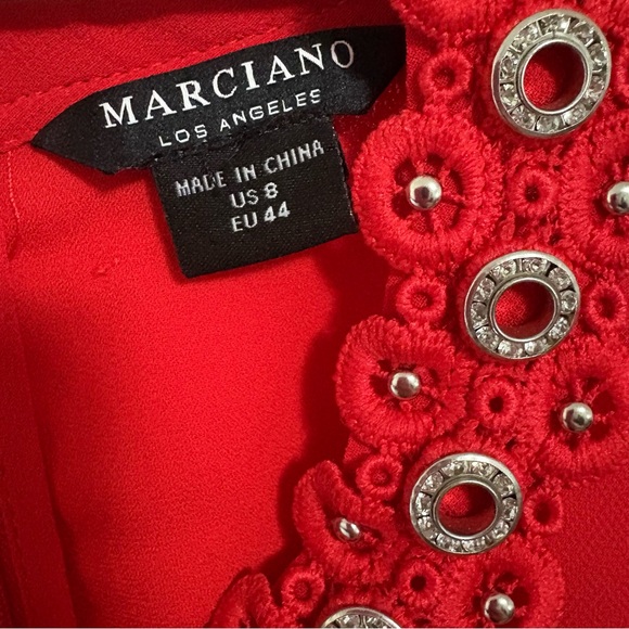 GUESS BY MARCIANO EMBELLISHED CUTOUT MINI DRESS - Picture 9 of 14